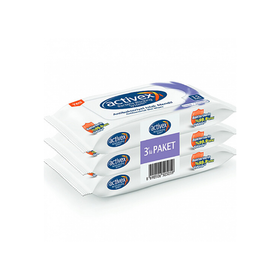 Activex - ACTIVEX ANTİBAKTERİYEL ISLAK CEP MENDİLİ 3'LÜ