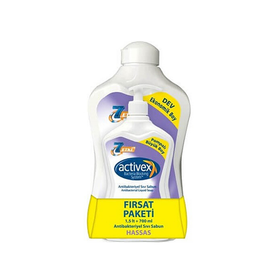 Activex - ACTIVEX ANTİBAKTERİYEL SIVI SABUN HASSAS 1.5 LT + 700 ML