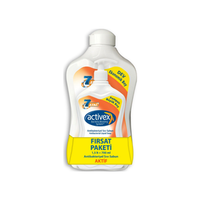 Activex - ACTIVEX ANTİBAKTERİYEL SIVI SABUN AKTİF KORUMA 1.5 LT + 700 ML