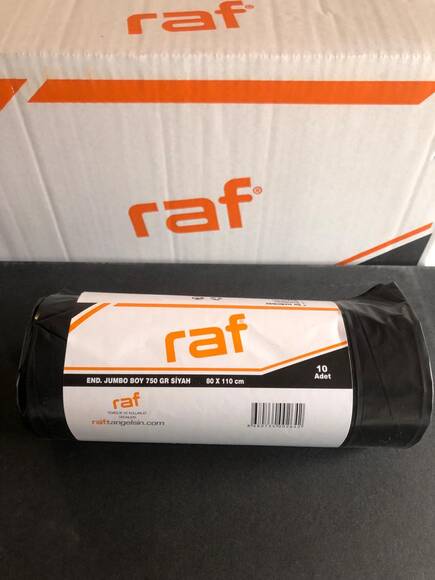 RAF ÇÖP TORBASI 80 CM*110 CM 750 GR SİYAH JUMBO BOY