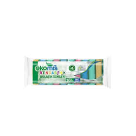 Ekomis - EKOMIS RENGARENK BULAŞIK SÜNGERİ 10'LU