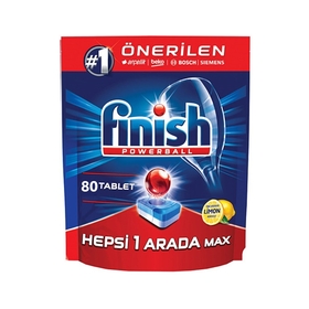 Finish - FINISH HEPSİ BİR ARADA MAX BULAŞIK MAKİNASI TABLETİ LİMONLU 80 Lİ