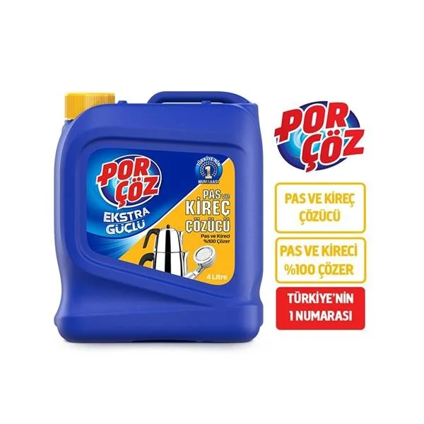 Porçöz - PORÇÖZ PAS VE KİREÇ ÇÖZÜCÜ 4 LT