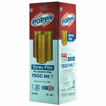 Poppy - POPPY STRECH FİLM 8 MİCRON 45*1500 MT