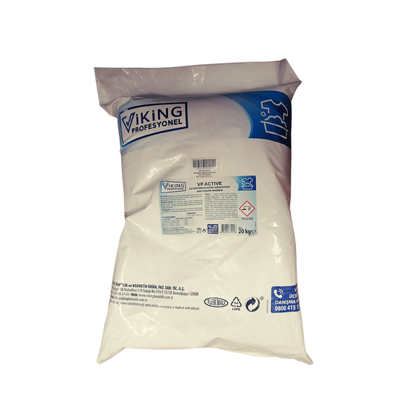 VİKİNG VP ACTIVE AZ KÖPÜREN ENZİMLİ AĞARTICISIZ ANA YIKAMA MADDESİ 20 KG